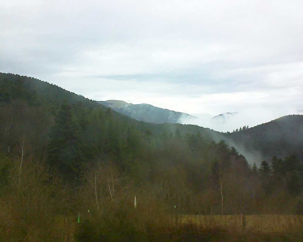 Le petit ballon vu depuis le Domaine Langmatt à Murbach le 11.03.2018 à 17:00 Le petit ballon (Alsace, Vosges) le 11.03.2018 à 17:00