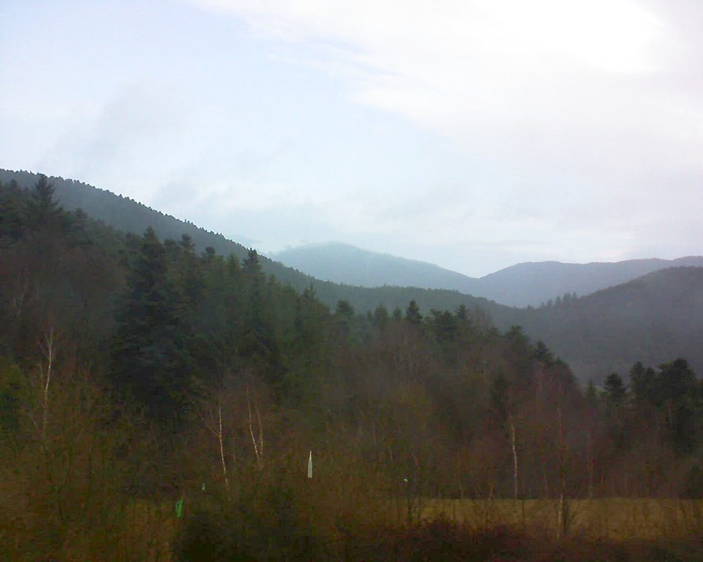 Le petit ballon vu depuis le Domaine Langmatt à Murbach le 13.03.2018 à 11:15 Le petit ballon (Alsace, Vosges) le 13.03.2018 à 11:15