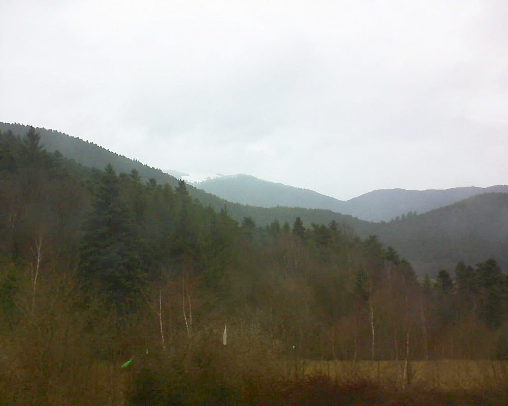 Le petit ballon vu depuis le Domaine Langmatt à Murbach le 13.03.2018 à 13:00 Le petit ballon (Alsace, Vosges) le 13.03.2018 à 13:00