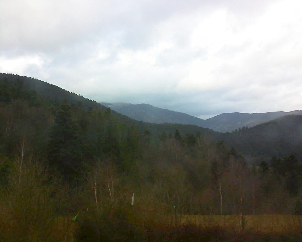 Le petit ballon vu depuis le Domaine Langmatt à Murbach le 13.03.2018 à 17:00 Le petit ballon (Alsace, Vosges) le 13.03.2018 à 17:00