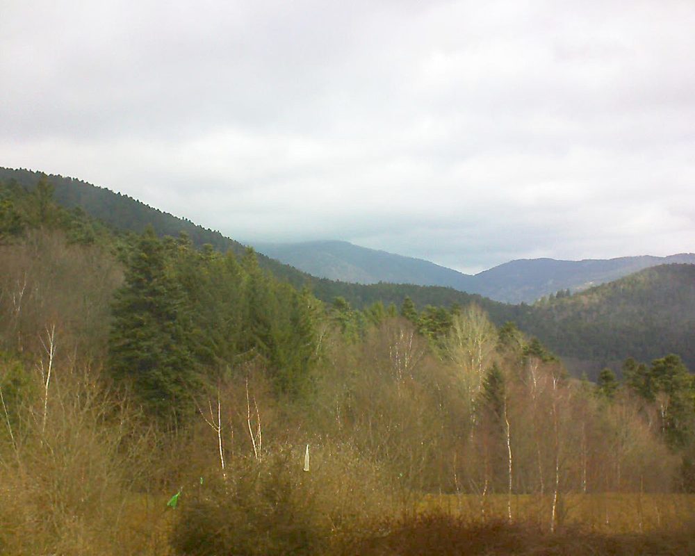 Le petit ballon vu depuis le Domaine Langmatt à Murbach le 14.03.2018 à 10:30 Le petit ballon (Alsace, Vosges) le 14.03.2018 à 10:30