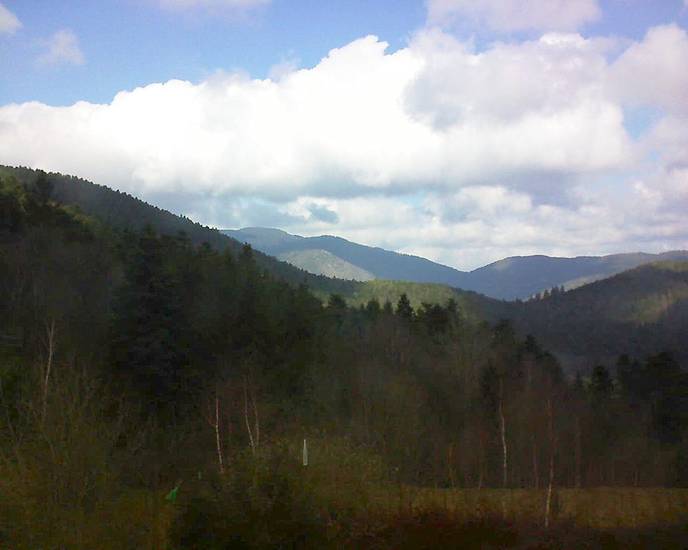Le petit ballon vu depuis le Domaine Langmatt à Murbach le 14.03.2018 à 13:00 Le petit ballon (Alsace, Vosges) le 14.03.2018 à 13:00
