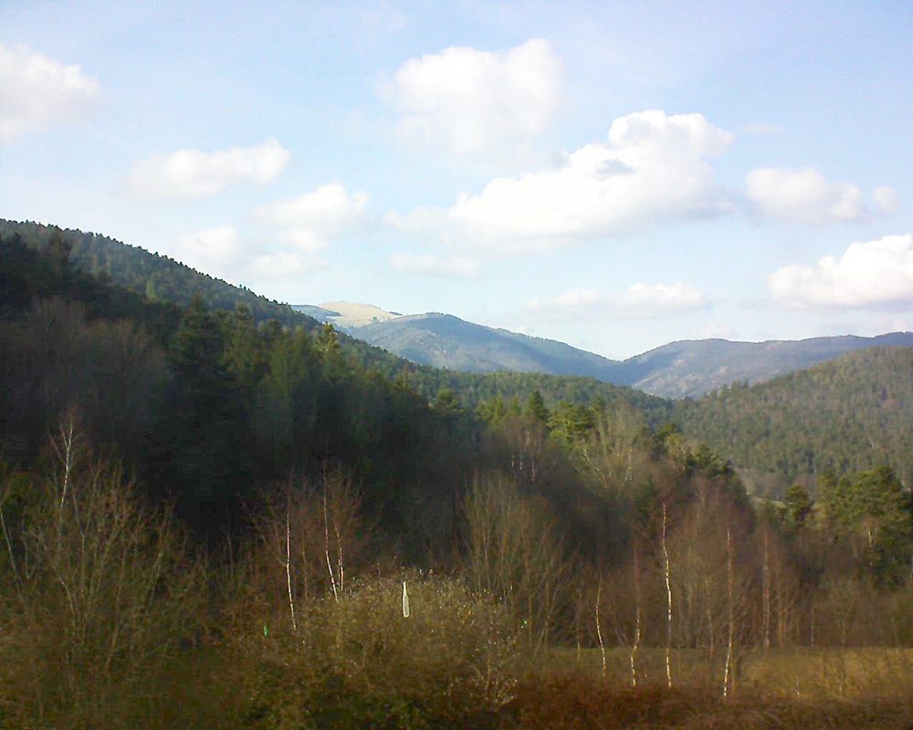 Le petit ballon vu depuis le Domaine Langmatt à Murbach le 14.03.2018 à 16:15 Le petit ballon (Alsace, Vosges) le 14.03.2018 à 16:15
