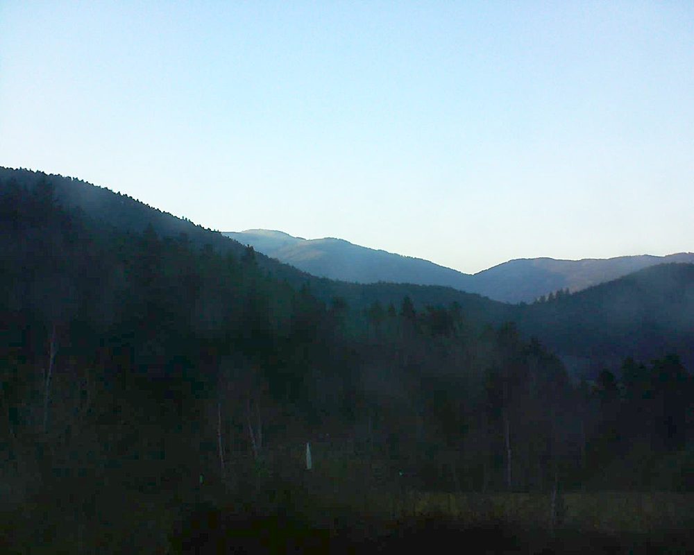 Le petit ballon vu depuis le Domaine Langmatt à Murbach le 14.03.2018 à 18:00 Le petit ballon (Alsace, Vosges) le 14.03.2018 à 18:00