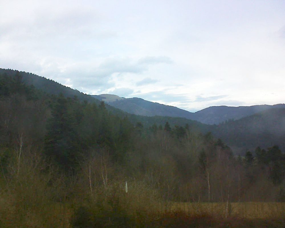 Le petit ballon vu depuis le Domaine Langmatt à Murbach le 15.03.2018 à 17:30 Le petit ballon (Alsace, Vosges) le 15.03.2018 à 17:30