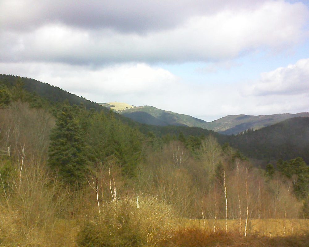 Le petit ballon vu depuis le Domaine Langmatt à Murbach le 16.03.2018 à 12:00 Le petit ballon (Alsace, Vosges) le 16.03.2018 à 12:00