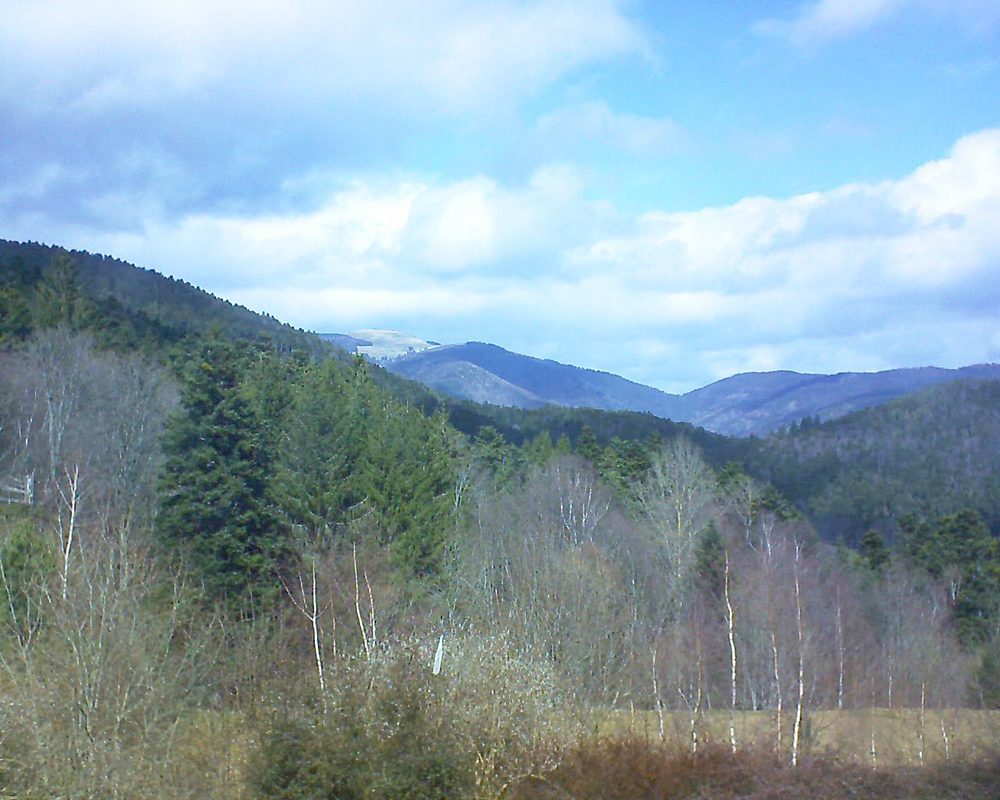 Le petit ballon vu depuis le Domaine Langmatt à Murbach le 16.03.2018 à 12:45 Le petit ballon (Alsace, Vosges) le 16.03.2018 à 12:45