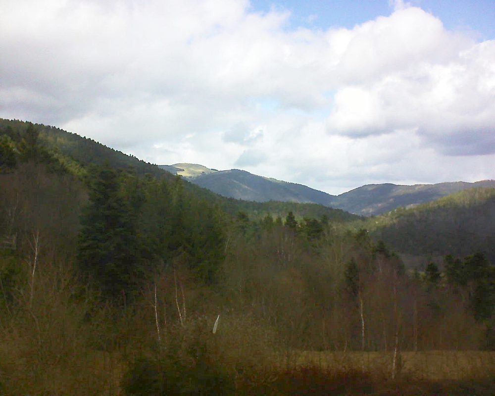 Le petit ballon vu depuis le Domaine Langmatt à Murbach le 16.03.2018 à 13:15 Le petit ballon (Alsace, Vosges) le 16.03.2018 à 13:15