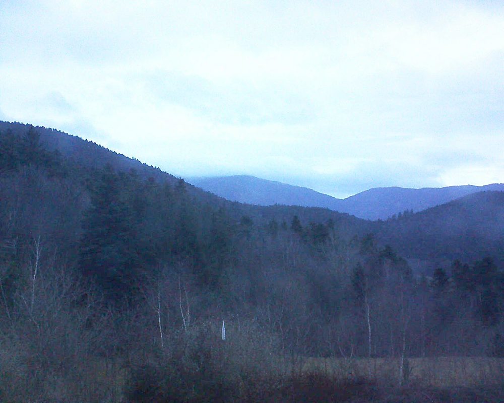 Le petit ballon vu depuis le Domaine Langmatt à Murbach le 17.03.2018 à 06:45 Le petit ballon (Alsace, Vosges) le 17.03.2018 à 06:45