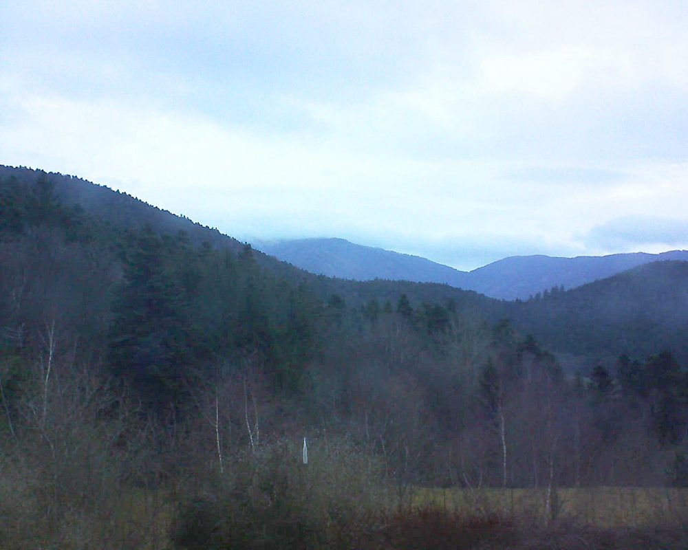 Le petit ballon vu depuis le Domaine Langmatt à Murbach le 17.03.2018 à 07:00 Le petit ballon (Alsace, Vosges) le 17.03.2018 à 07:00