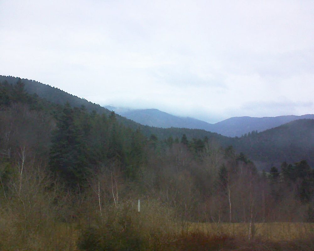 Le petit ballon vu depuis le Domaine Langmatt à Murbach le 17.03.2018 à 07:30 Le petit ballon (Alsace, Vosges) le 17.03.2018 à 07:30