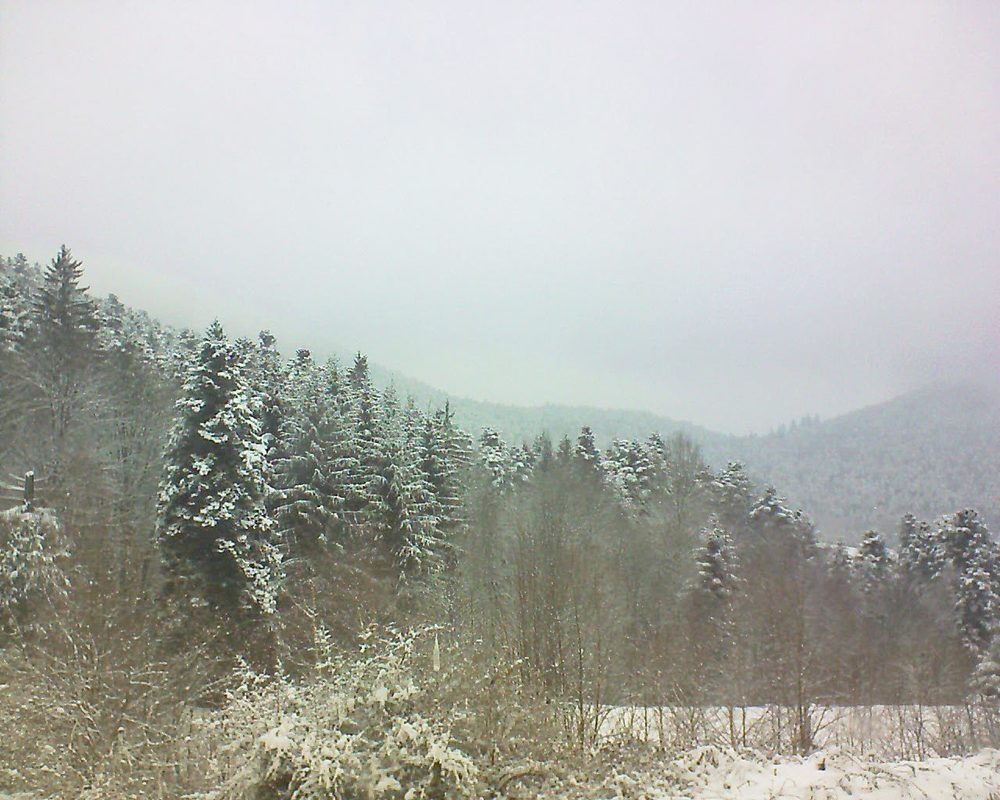Le petit ballon vu depuis le Domaine Langmatt à Murbach le 19.03.2018 à 14:15 Le petit ballon (Alsace, Vosges) le 19.03.2018 à 14:15