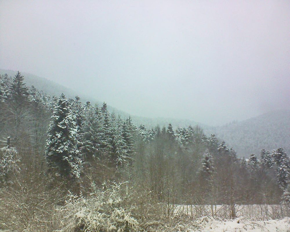 Le petit ballon vu depuis le Domaine Langmatt à Murbach le 19.03.2018 à 17:00 Le petit ballon (Alsace, Vosges) le 19.03.2018 à 17:00