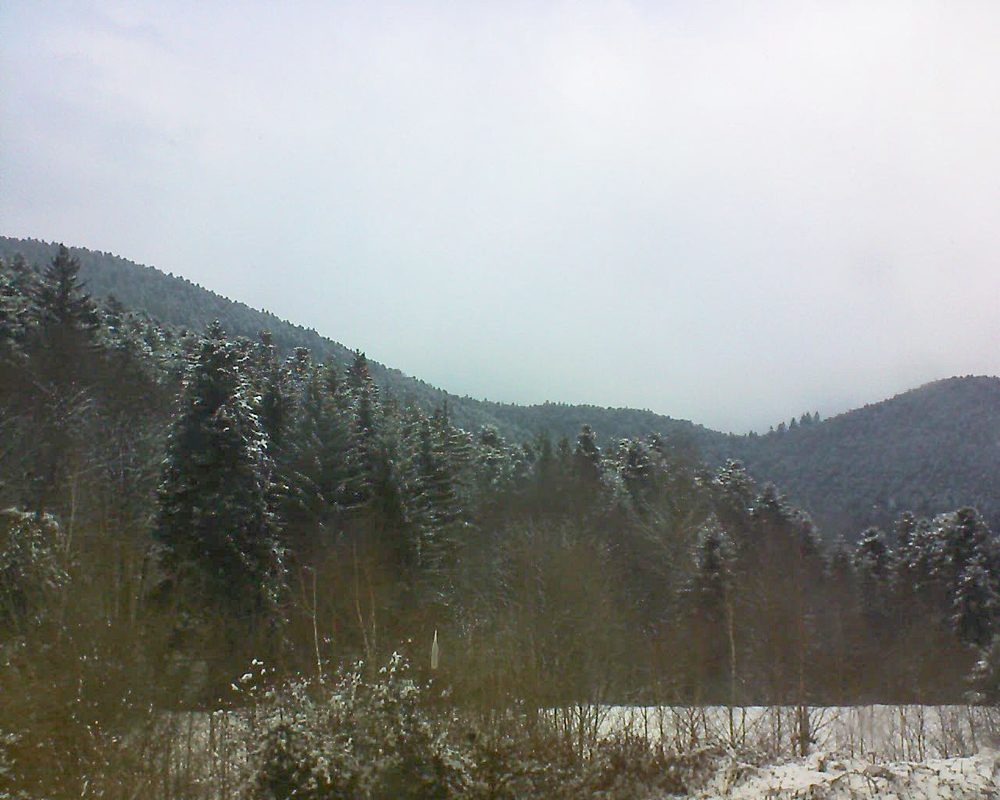 Le petit ballon vu depuis le Domaine Langmatt à Murbach le 20.03.2018 à 16:30 Le petit ballon (Alsace, Vosges) le 20.03.2018 à 16:30