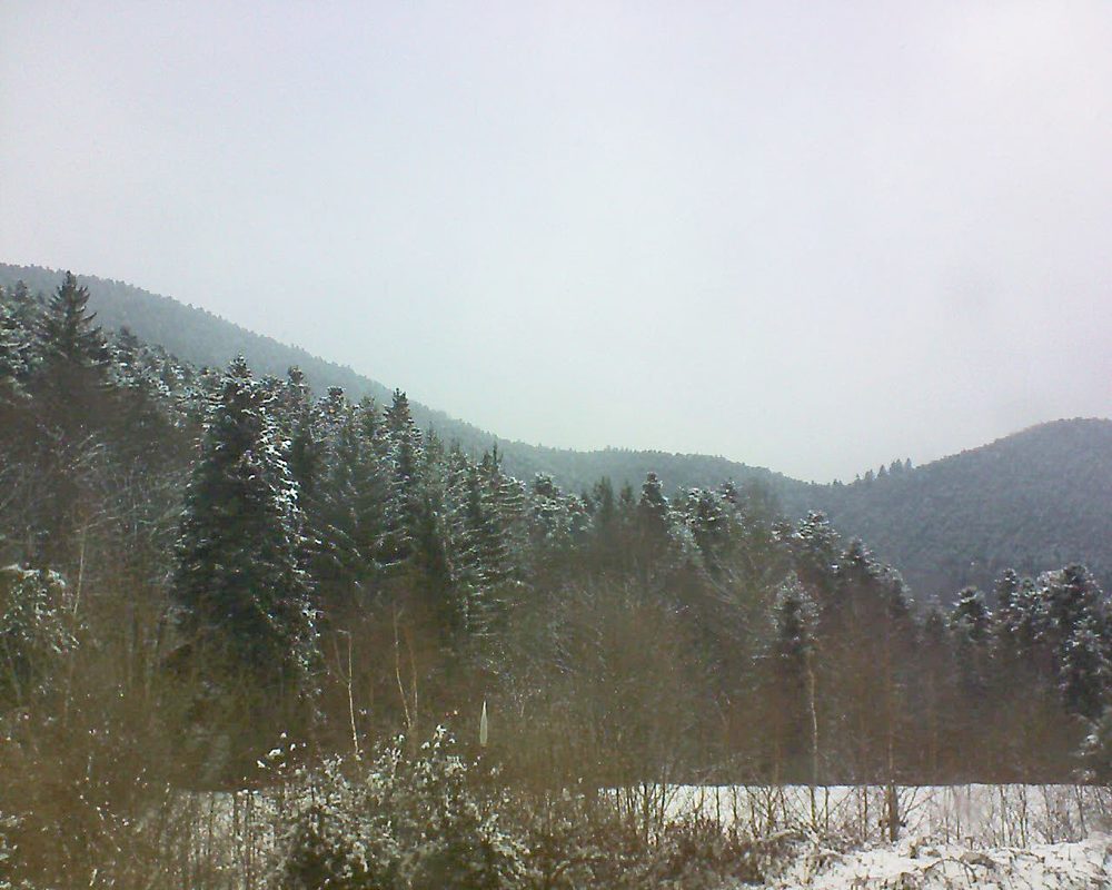 Le petit ballon vu depuis le Domaine Langmatt à Murbach le 20.03.2018 à 17:15 Le petit ballon (Alsace, Vosges) le 20.03.2018 à 17:15