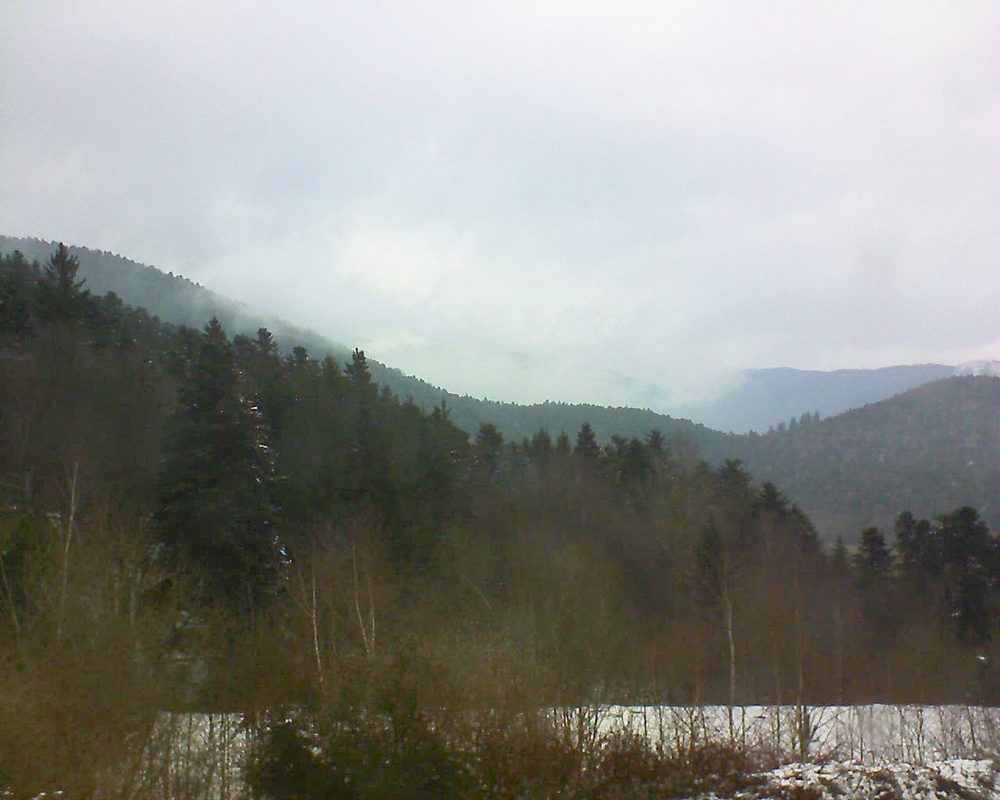 Le petit ballon vu depuis le Domaine Langmatt à Murbach le 22.03.2018 à 16:00 Le petit ballon (Alsace, Vosges) le 22.03.2018 à 16:00