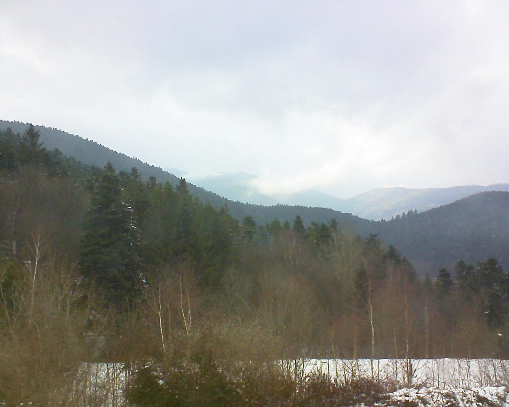Le petit ballon vu depuis le Domaine Langmatt à Murbach le 22.03.2018 à 16:30 Le petit ballon (Alsace, Vosges) le 22.03.2018 à 16:30