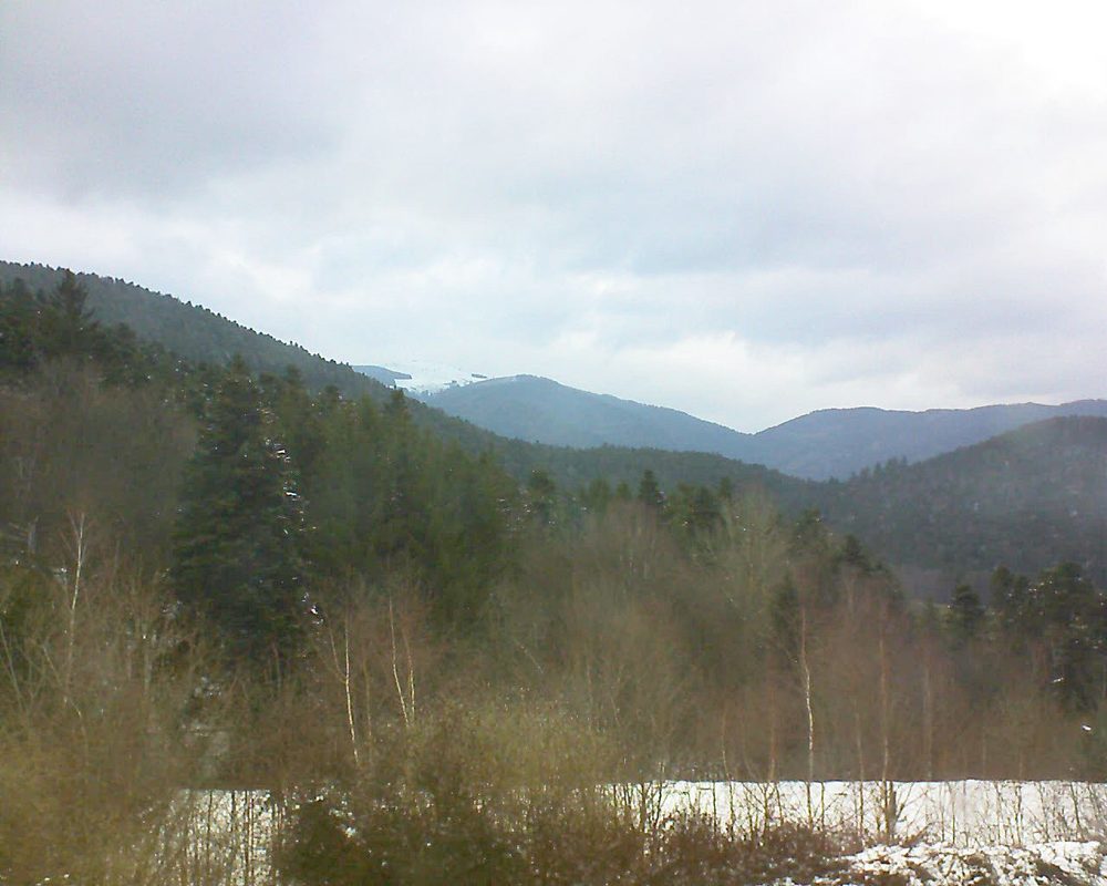 Le petit ballon vu depuis le Domaine Langmatt à Murbach le 22.03.2018 à 17:30 Le petit ballon (Alsace, Vosges) le 22.03.2018 à 17:30