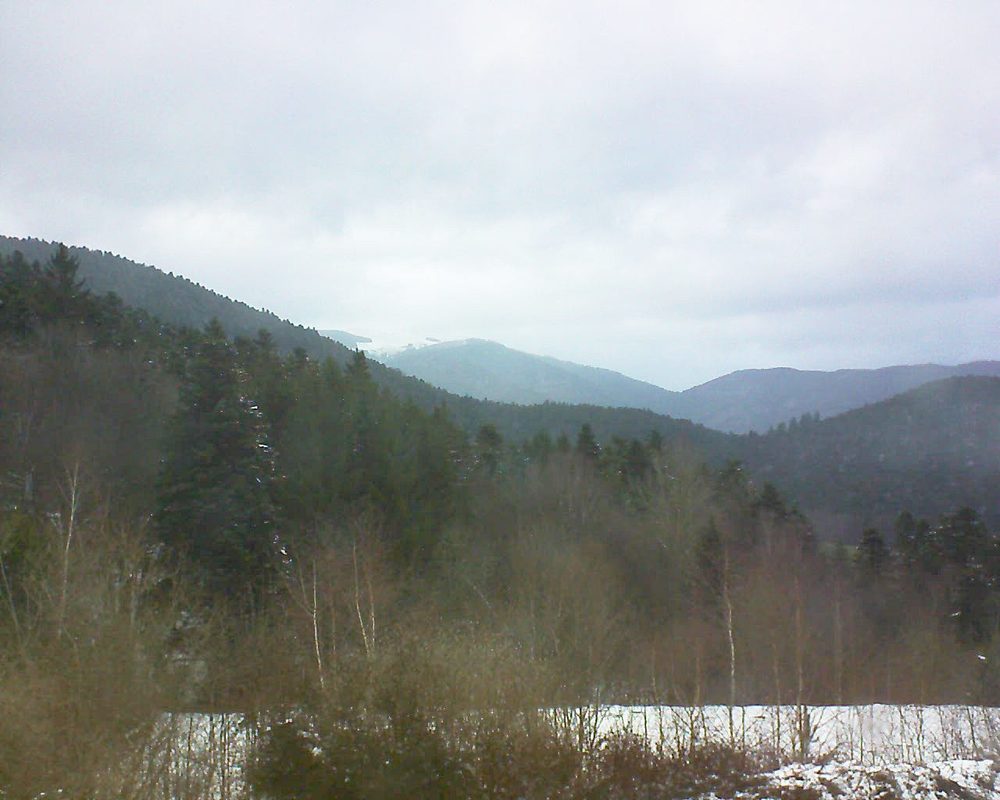 Le petit ballon vu depuis le Domaine Langmatt à Murbach le 22.03.2018 à 18:00 Le petit ballon (Alsace, Vosges) le 22.03.2018 à 18:00