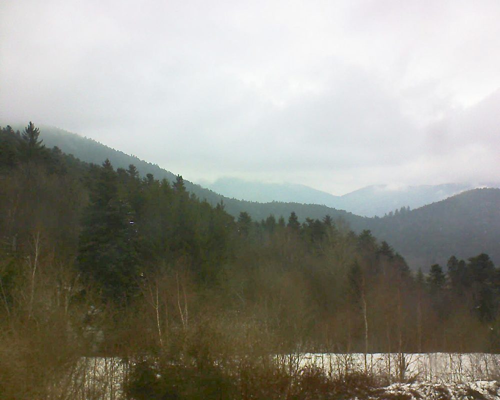Le petit ballon vu depuis le Domaine Langmatt à Murbach le 23.03.2018 à 11:30 Le petit ballon (Alsace, Vosges) le 23.03.2018 à 11:30