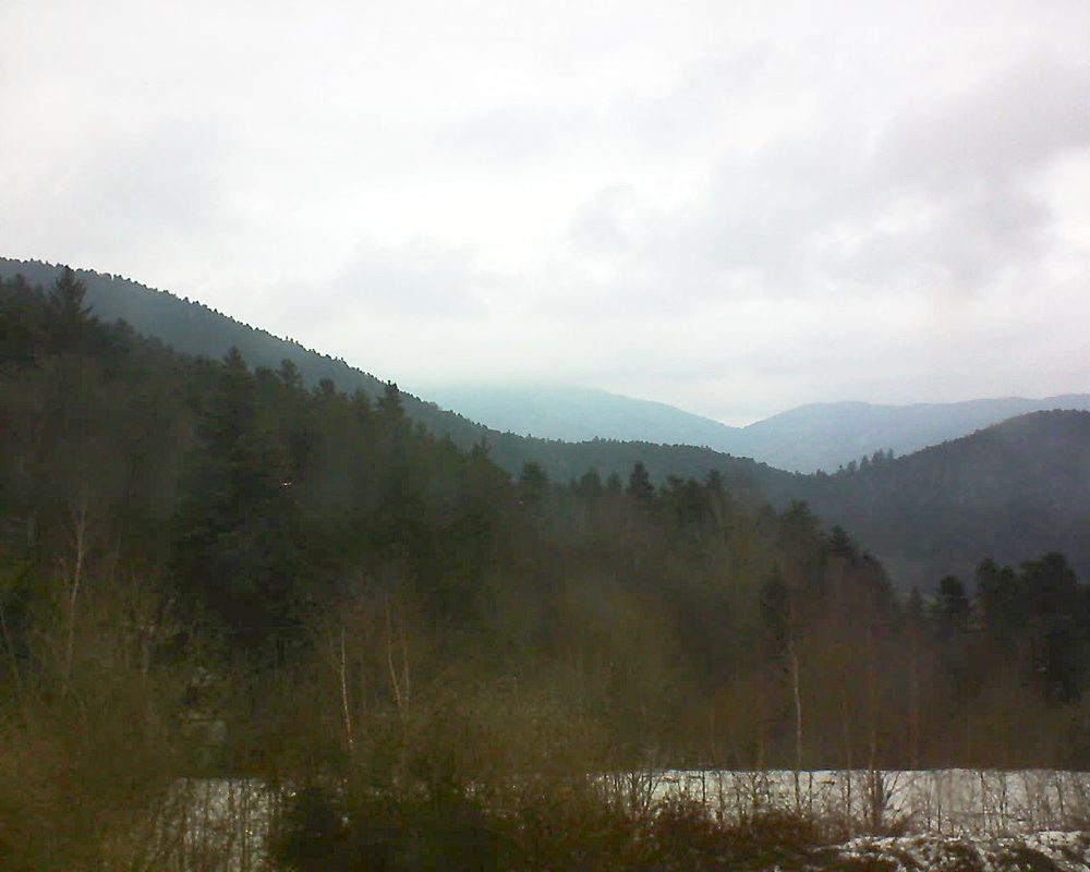 Le petit ballon vu depuis le Domaine Langmatt à Murbach le 23.03.2018 à 13:30 Le petit ballon (Alsace, Vosges) le 23.03.2018 à 13:30