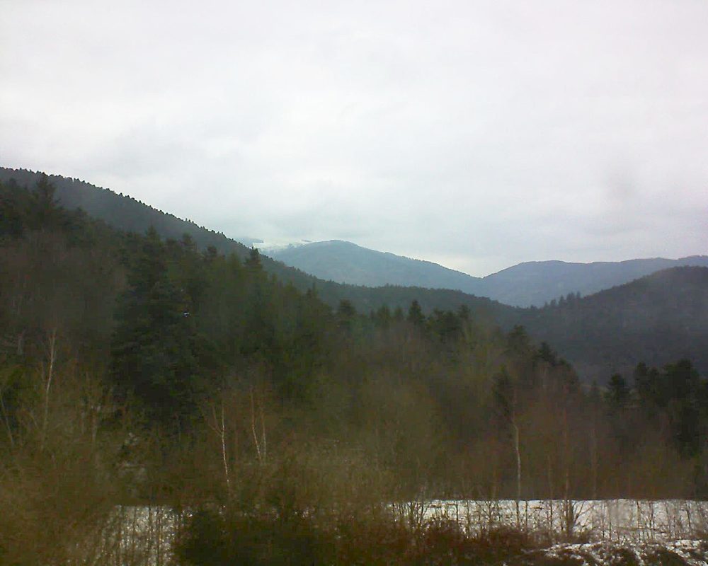 Le petit ballon vu depuis le Domaine Langmatt à Murbach le 23.03.2018 à 16:00 Le petit ballon (Alsace, Vosges) le 23.03.2018 à 16:00