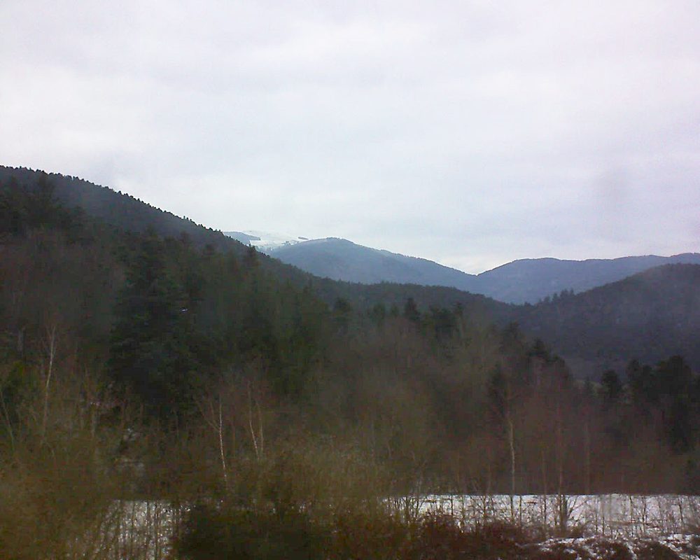 Le petit ballon vu depuis le Domaine Langmatt à Murbach le 23.03.2018 à 17:30 Le petit ballon (Alsace, Vosges) le 23.03.2018 à 17:30