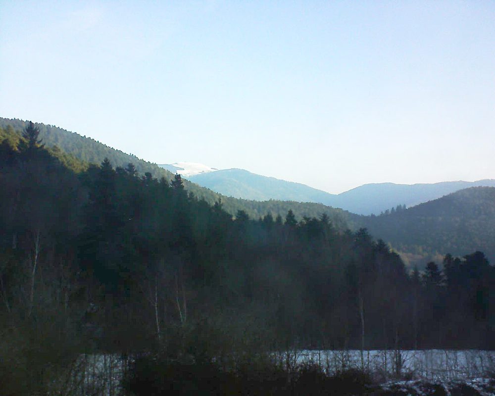 Le petit ballon vu depuis le Domaine Langmatt à Murbach le 24.03.2018 à 07:30 Le petit ballon (Alsace, Vosges) le 24.03.2018 à 07:30