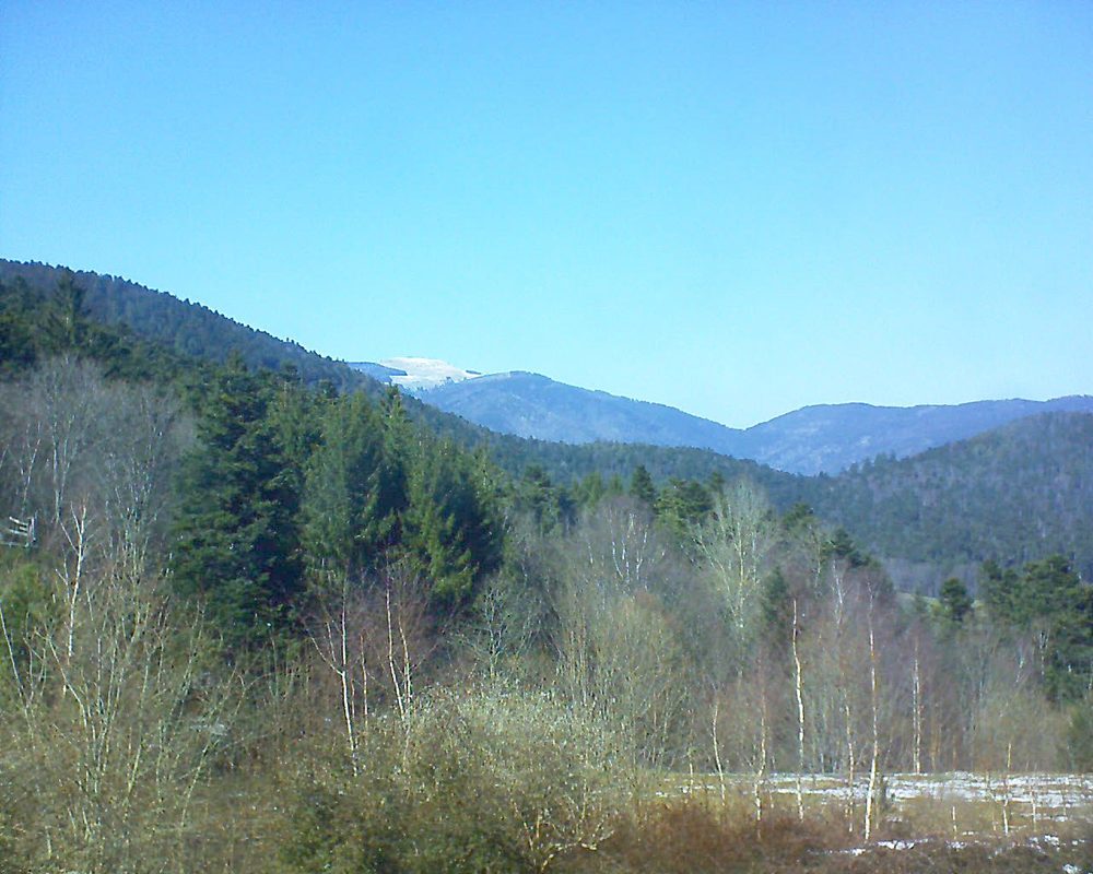 Le petit ballon vu depuis le Domaine Langmatt à Murbach le 24.03.2018 à 14:30 Le petit ballon (Alsace, Vosges) le 24.03.2018 à 14:30