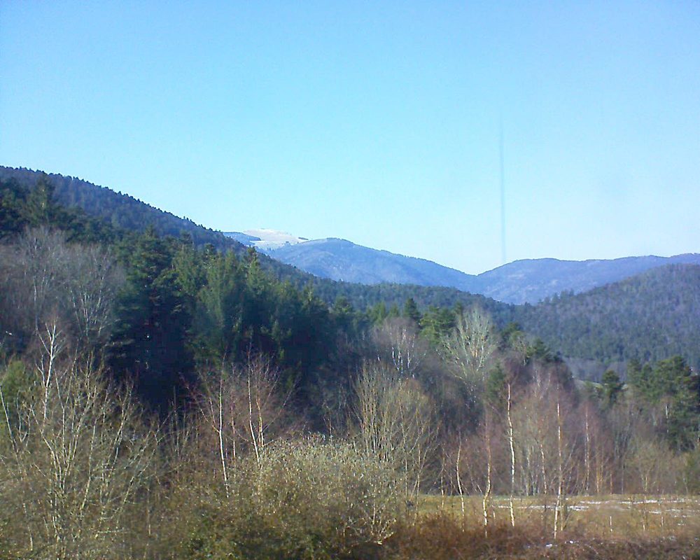 Le petit ballon vu depuis le Domaine Langmatt à Murbach le 24.03.2018 à 16:00 Le petit ballon (Alsace, Vosges) le 24.03.2018 à 16:00
