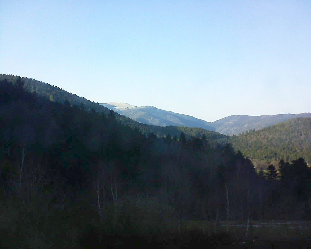 Le petit ballon vu depuis le Domaine Langmatt à Murbach le 24.03.2018 à 17:00 Le petit ballon (Alsace, Vosges) le 24.03.2018 à 17:00