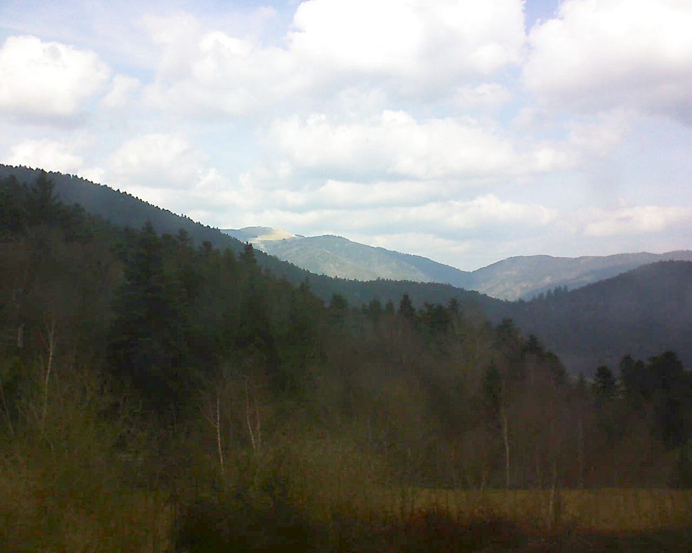 Le petit ballon vu depuis le Domaine Langmatt à Murbach le 25.03.2018 à 14:00 Le petit ballon (Alsace, Vosges) le 25.03.2018 à 14:00