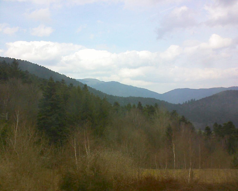 Le petit ballon vu depuis le Domaine Langmatt à Murbach le 25.03.2018 à 15:00 Le petit ballon (Alsace, Vosges) le 25.03.2018 à 15:00