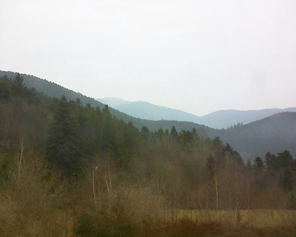 Le petit ballon vu depuis le Domaine Langmatt à Murbach le 26.03.2018 à 11:15 Le petit ballon (Alsace, Vosges) le 26.03.2018 à 11:15