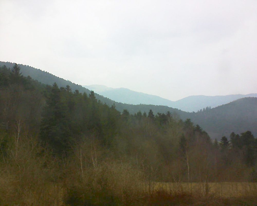 Le petit ballon vu depuis le Domaine Langmatt à Murbach le 26.03.2018 à 16:30 Le petit ballon (Alsace, Vosges) le 26.03.2018 à 16:30