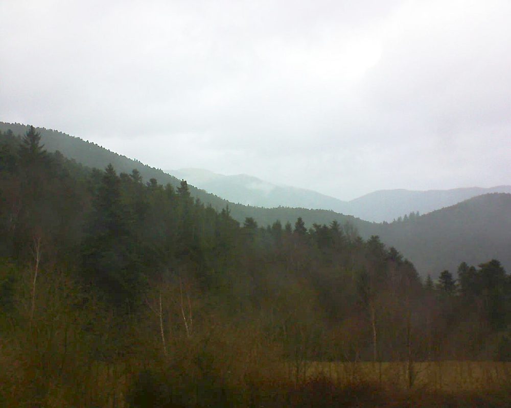 Le petit ballon vu depuis le Domaine Langmatt à Murbach le 28.03.2018 à 17:30 Le petit ballon (Alsace, Vosges) le 28.03.2018 à 17:30