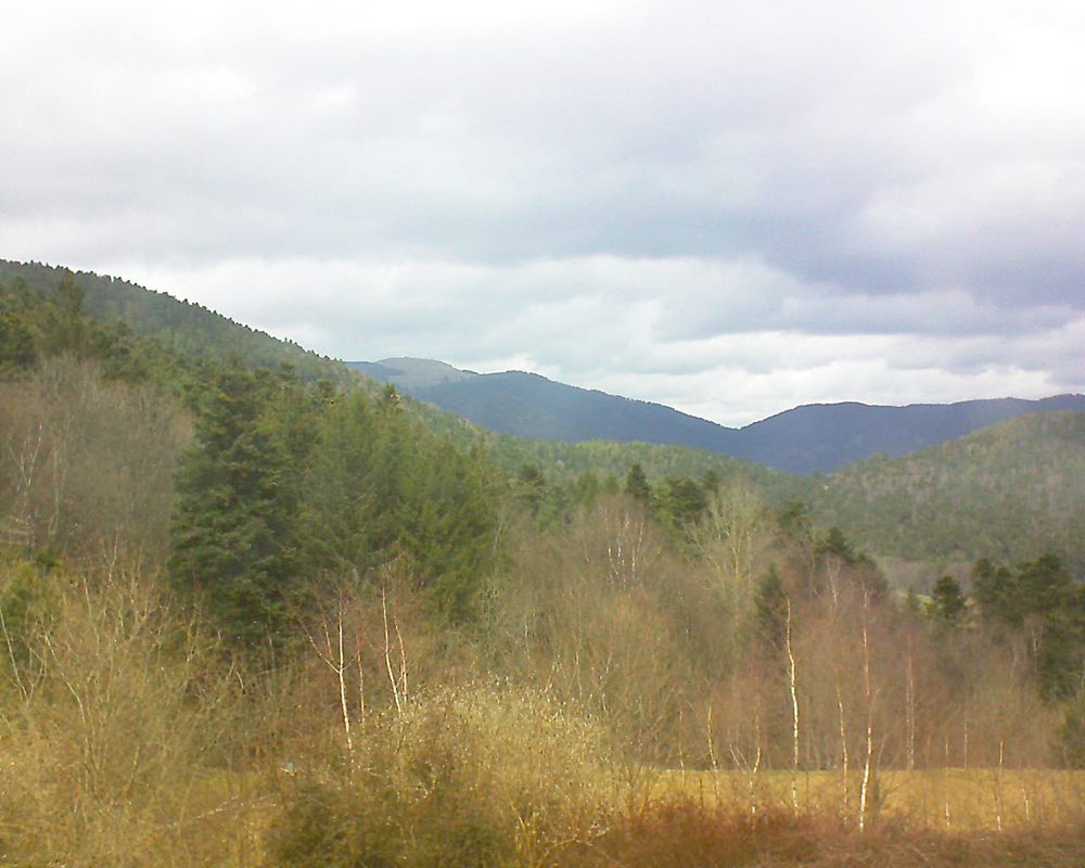 Le petit ballon vu depuis le Domaine Langmatt à Murbach le 29.03.2018 à 14:15 Le petit ballon (Alsace, Vosges) le 29.03.2018 à 14:15