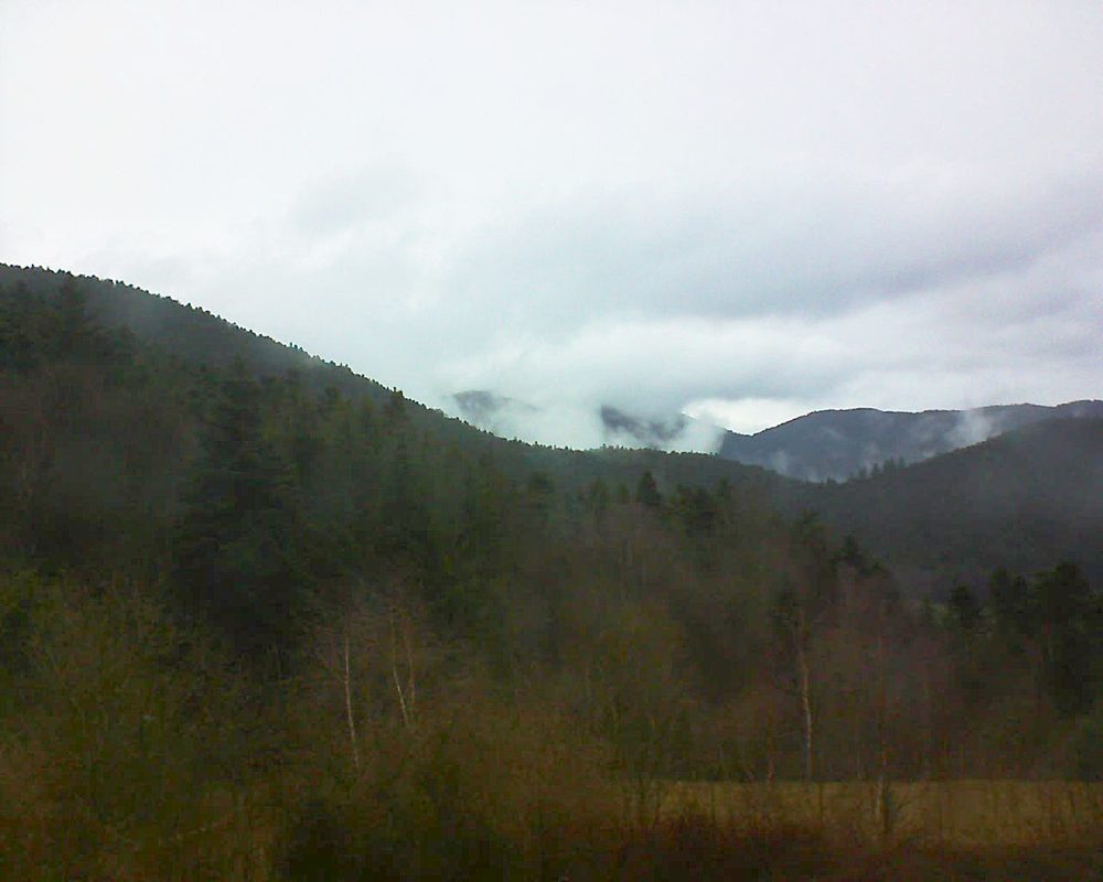 Le petit ballon vu depuis le Domaine Langmatt à Murbach le 30.03.2018 à 18:15 Le petit ballon (Alsace, Vosges) le 30.03.2018 à 18:15