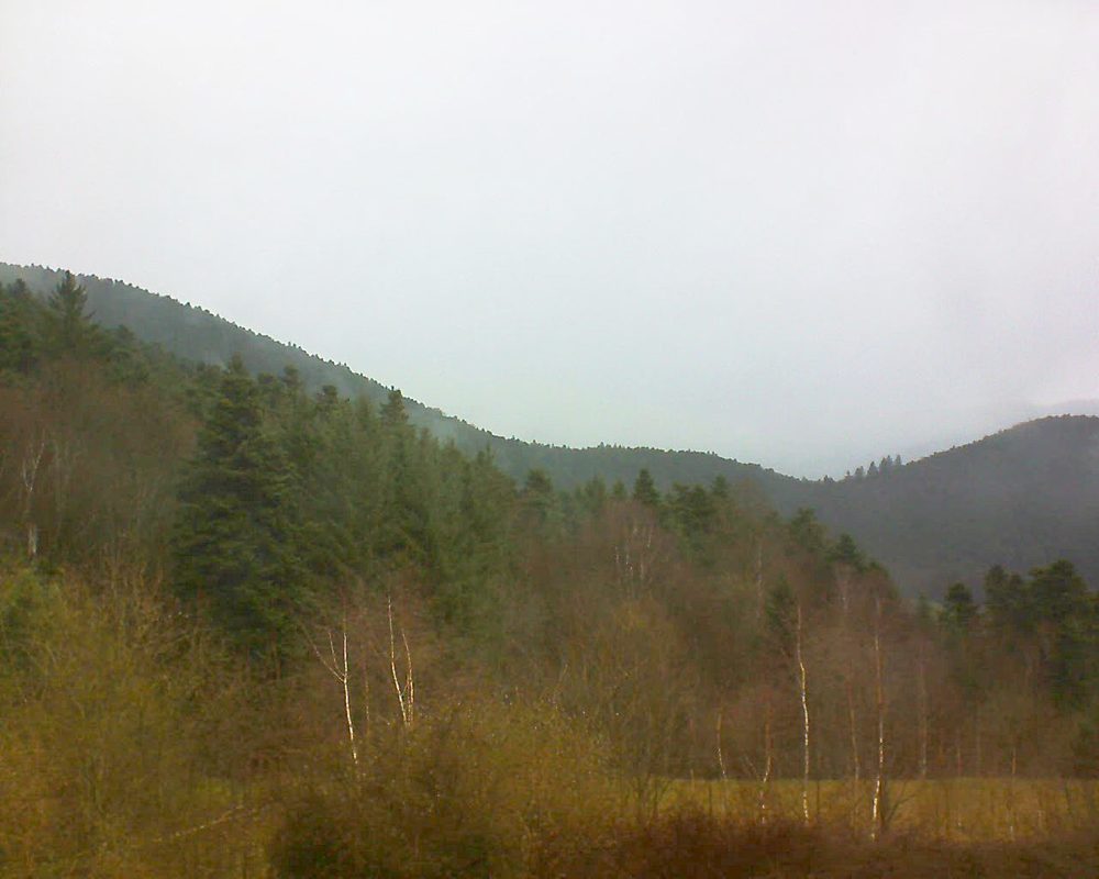 Le petit ballon vu depuis le Domaine Langmatt à Murbach le 01.04.2018 à 11:45 Le petit ballon (Alsace, Vosges) le 01.04.2018 à 11:45