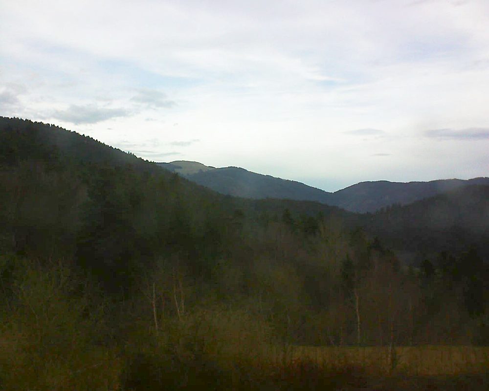 Le petit ballon vu depuis le Domaine Langmatt à Murbach le 02.04.2018 à 18:15 Le petit ballon (Alsace, Vosges) le 02.04.2018 à 18:15