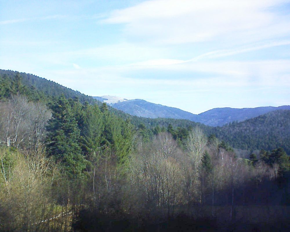 Le petit ballon vu depuis le Domaine Langmatt à Murbach le 03.04.2018 à 10:00 Le petit ballon (Alsace, Vosges) le 03.04.2018 à 10:00