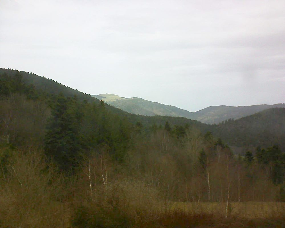 Le petit ballon vu depuis le Domaine Langmatt à Murbach le 03.04.2018 à 14:30 Le petit ballon (Alsace, Vosges) le 03.04.2018 à 14:30