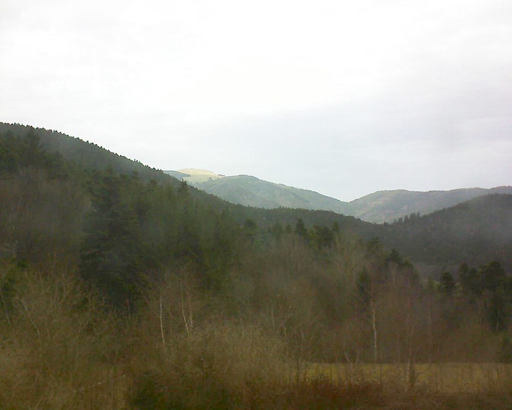 Le petit ballon vu depuis le Domaine Langmatt à Murbach le 03.04.2018 à 16:00 Le petit ballon (Alsace, Vosges) le 03.04.2018 à 16:00
