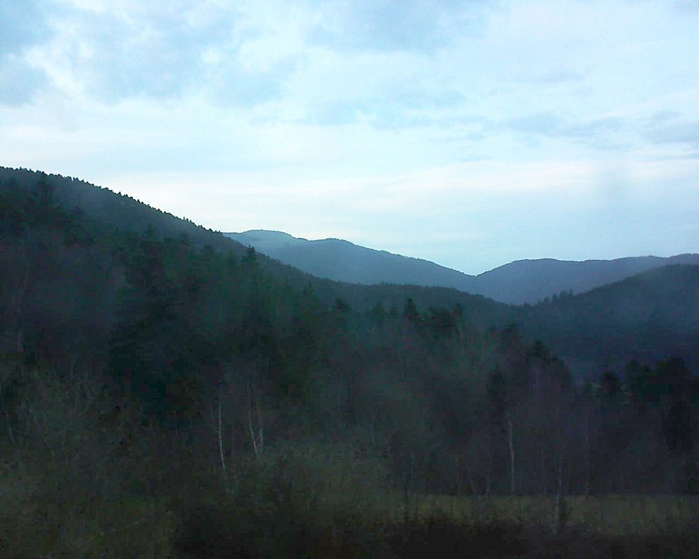 Le petit ballon vu depuis le Domaine Langmatt à Murbach le 03.04.2018 à 19:45 Le petit ballon (Alsace, Vosges) le 03.04.2018 à 19:45