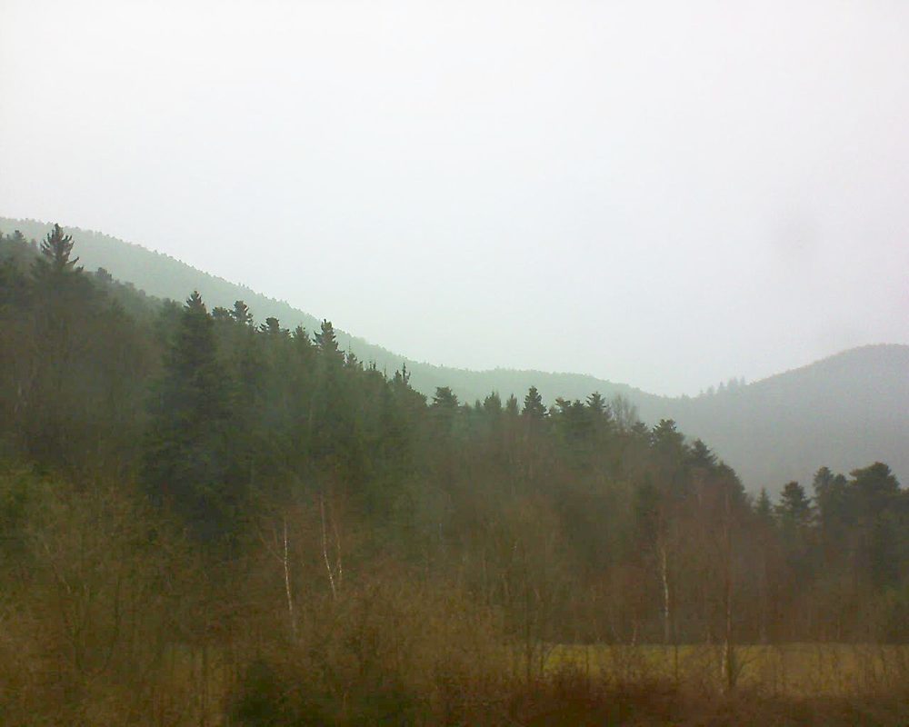 Le petit ballon vu depuis le Domaine Langmatt à Murbach le 04.04.2018 à 13:15 Le petit ballon (Alsace, Vosges) le 04.04.2018 à 13:15