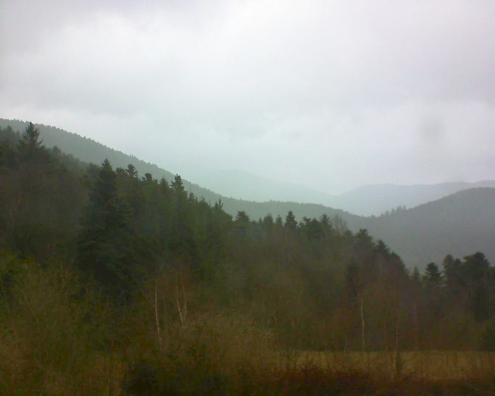 Le petit ballon vu depuis le Domaine Langmatt à Murbach le 05.04.2018 à 17:00 Le petit ballon (Alsace, Vosges) le 05.04.2018 à 17:00