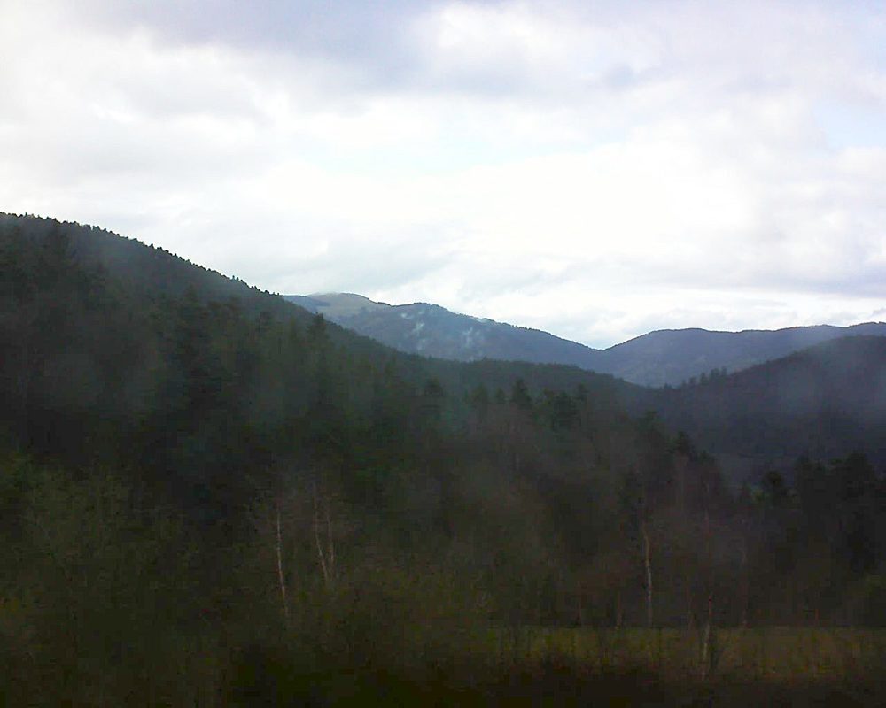 Le petit ballon vu depuis le Domaine Langmatt à Murbach le 05.04.2018 à 18:15 Le petit ballon (Alsace, Vosges) le 05.04.2018 à 18:15