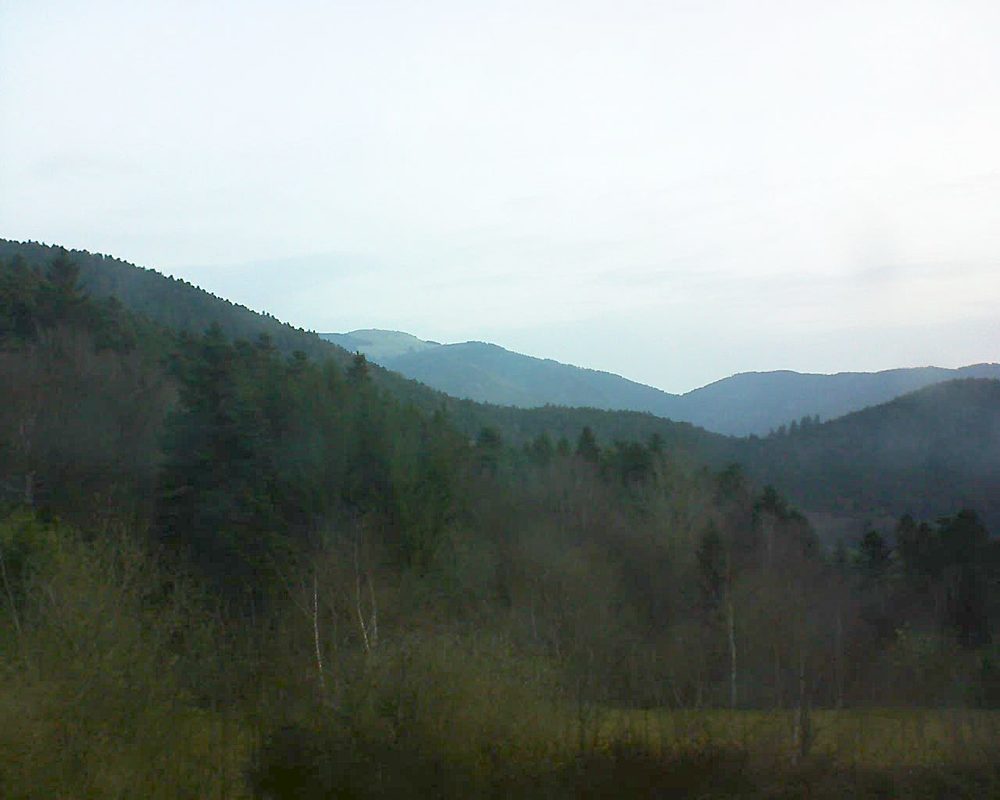 Le petit ballon vu depuis le Domaine Langmatt à Murbach le 08.04.2018 à 07:15 Le petit ballon (Alsace, Vosges) le 08.04.2018 à 07:15