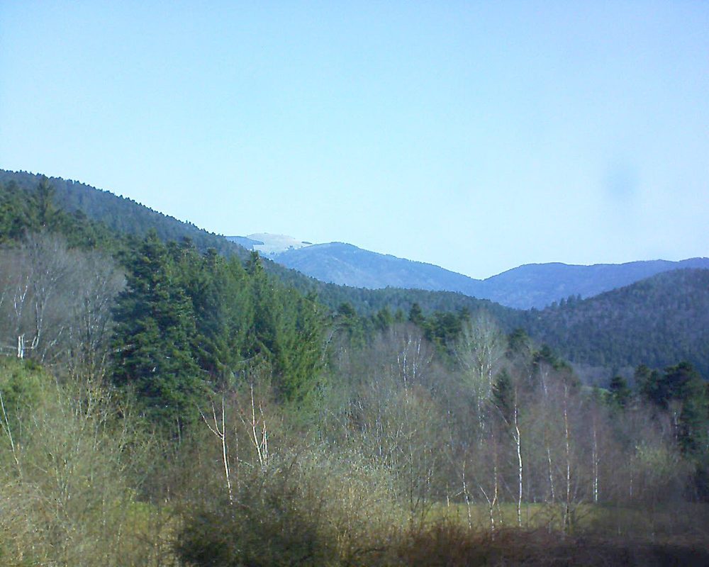 Le petit ballon vu depuis le Domaine Langmatt à Murbach le 08.04.2018 à 10:30 Le petit ballon (Alsace, Vosges) le 08.04.2018 à 10:30