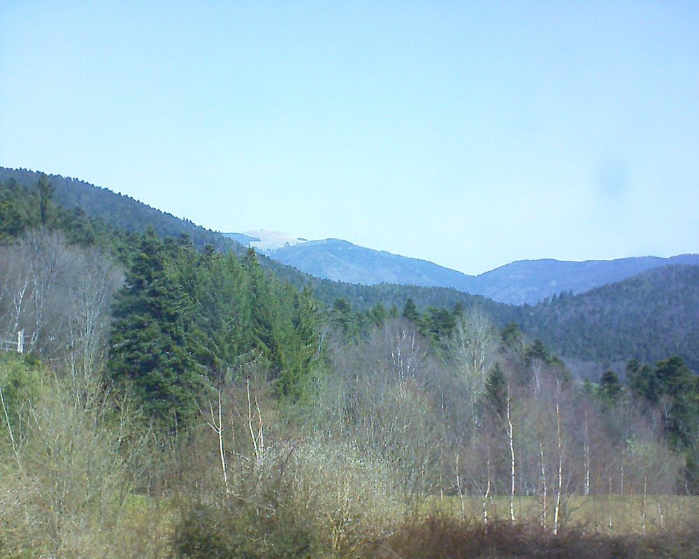 Le petit ballon vu depuis le Domaine Langmatt à Murbach le 08.04.2018 à 12:00 Le petit ballon (Alsace, Vosges) le 08.04.2018 à 12:00